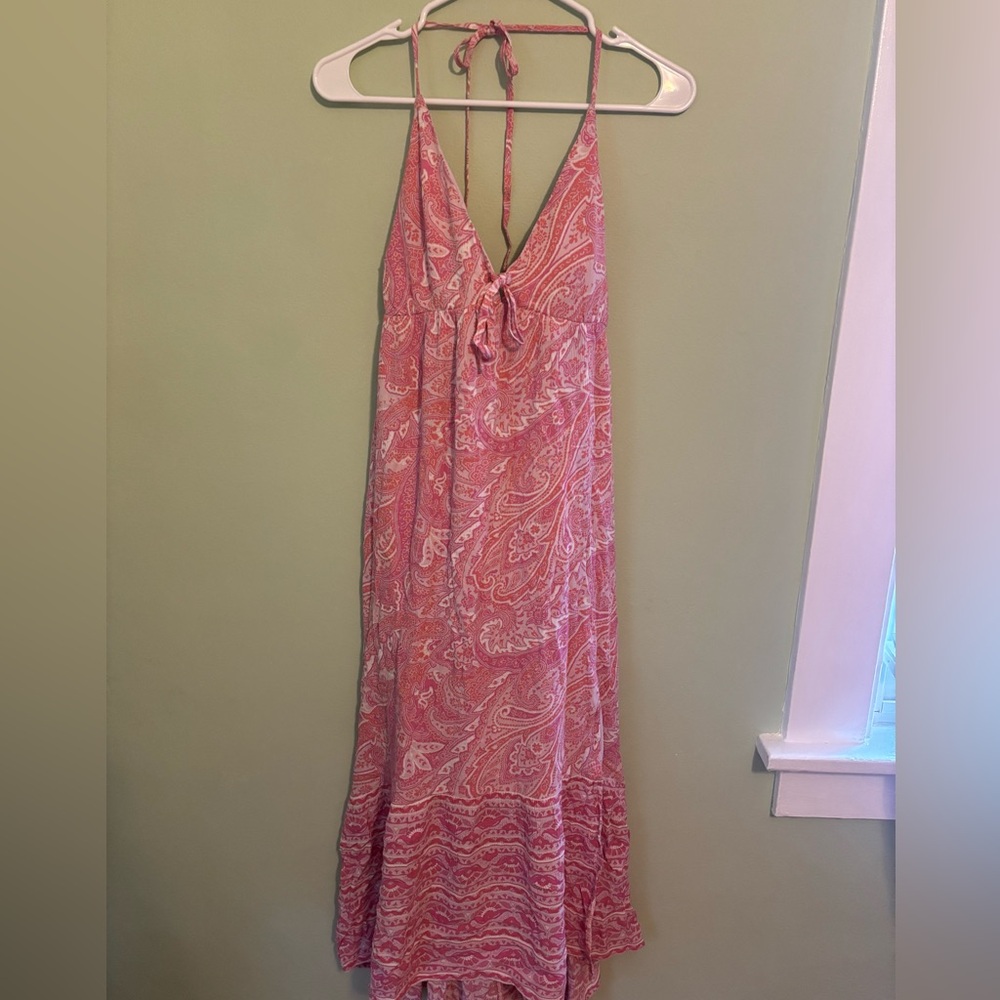 Hollister Pink Paisley Backless Dress Size M